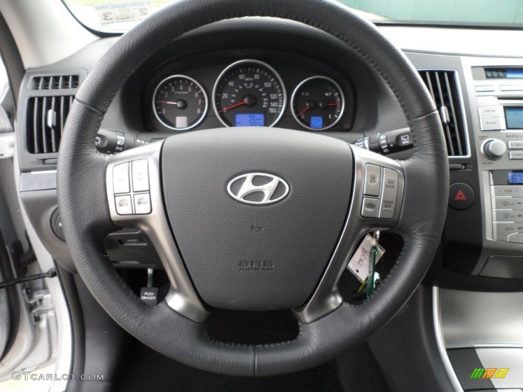 2011 Hyundai Veracruz Limited Gray Steering Wheel Photo #60691649