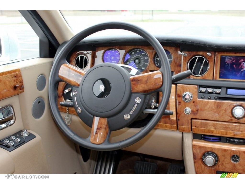 2008 Rolls-Royce Phantom Drophead Coupe Standard Phantom Drophead Coupe Model Moccasin Steering Wheel Photo #60692030