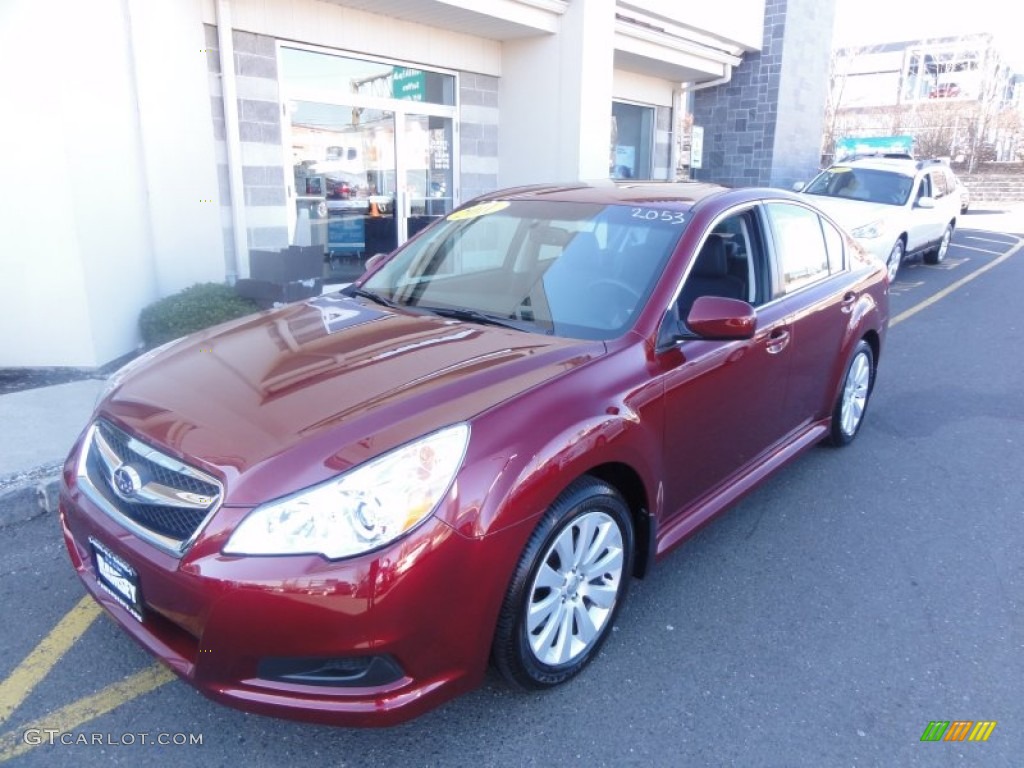 2011 Legacy 3.6R Limited - Ruby Red Pearl / Off-Black photo #1