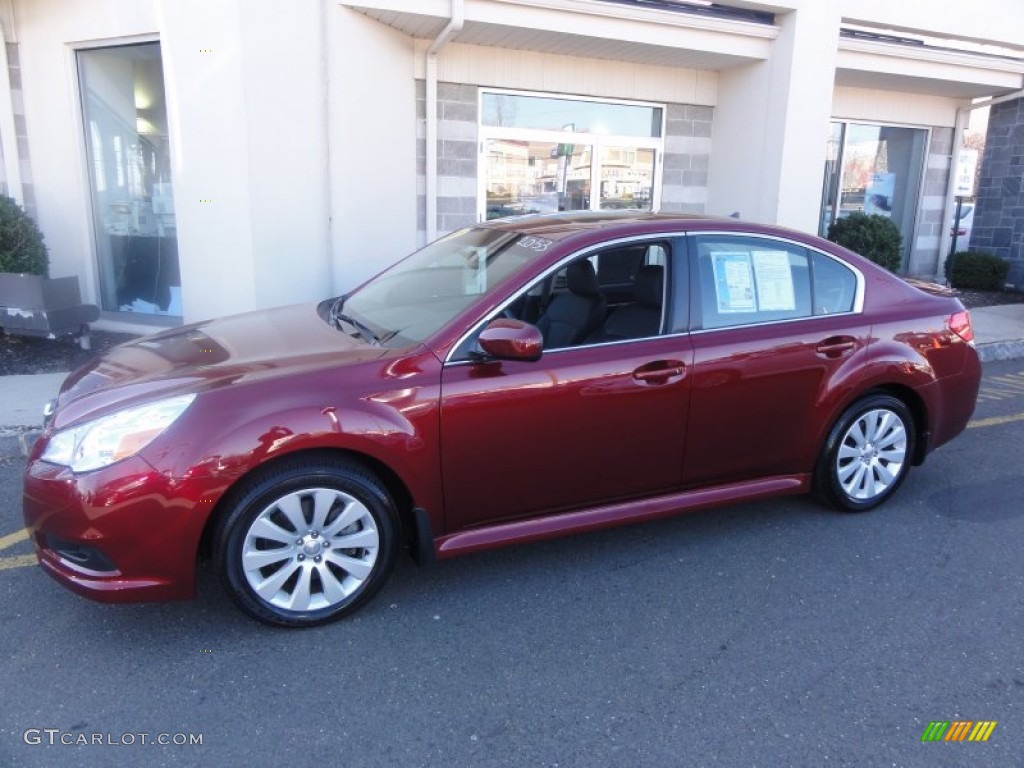 2011 Legacy 3.6R Limited - Ruby Red Pearl / Off-Black photo #2