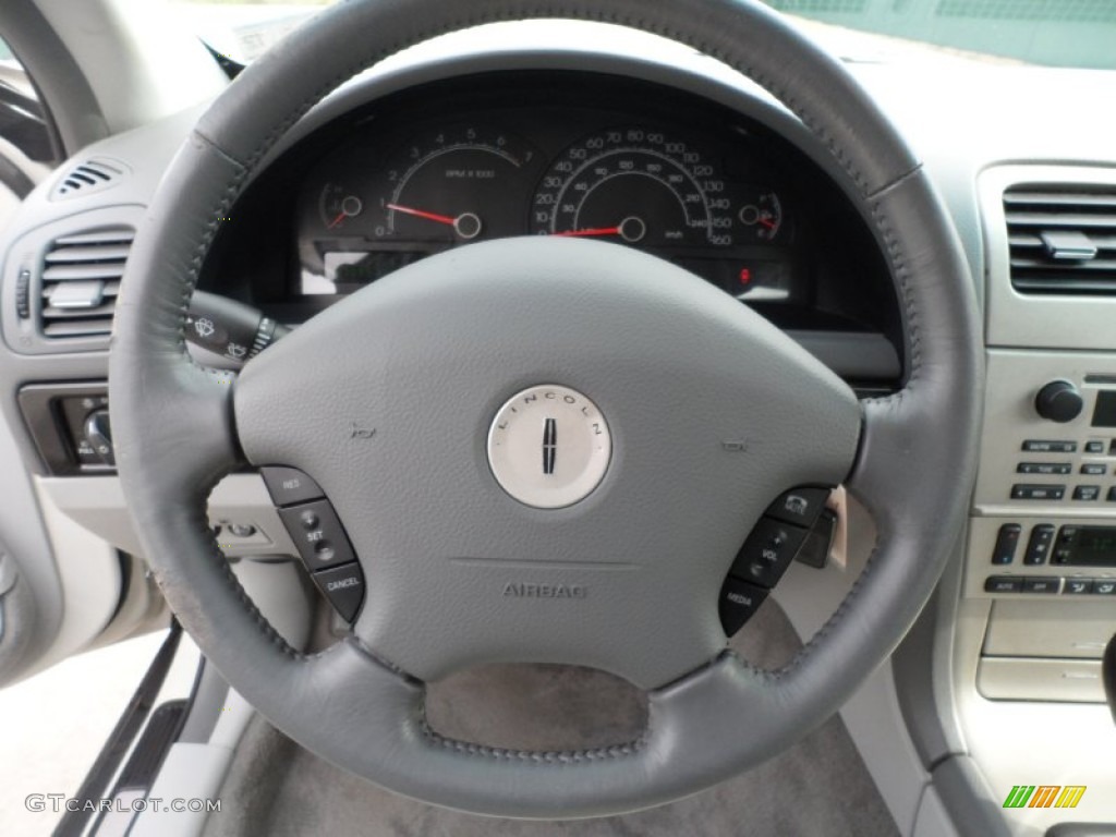 2005 Lincoln LS V6 Luxury Shale/Dove Steering Wheel Photo #60692924