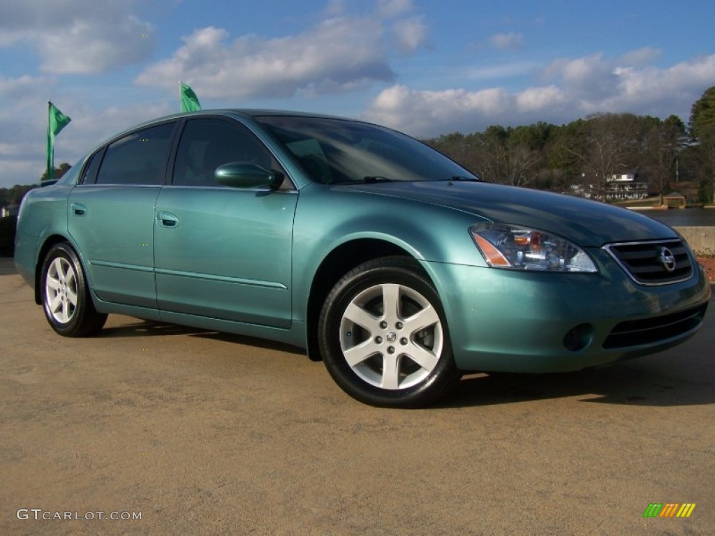 2002 Altima 2.5 S - Seascape Light Blue / Blond Beige photo #31