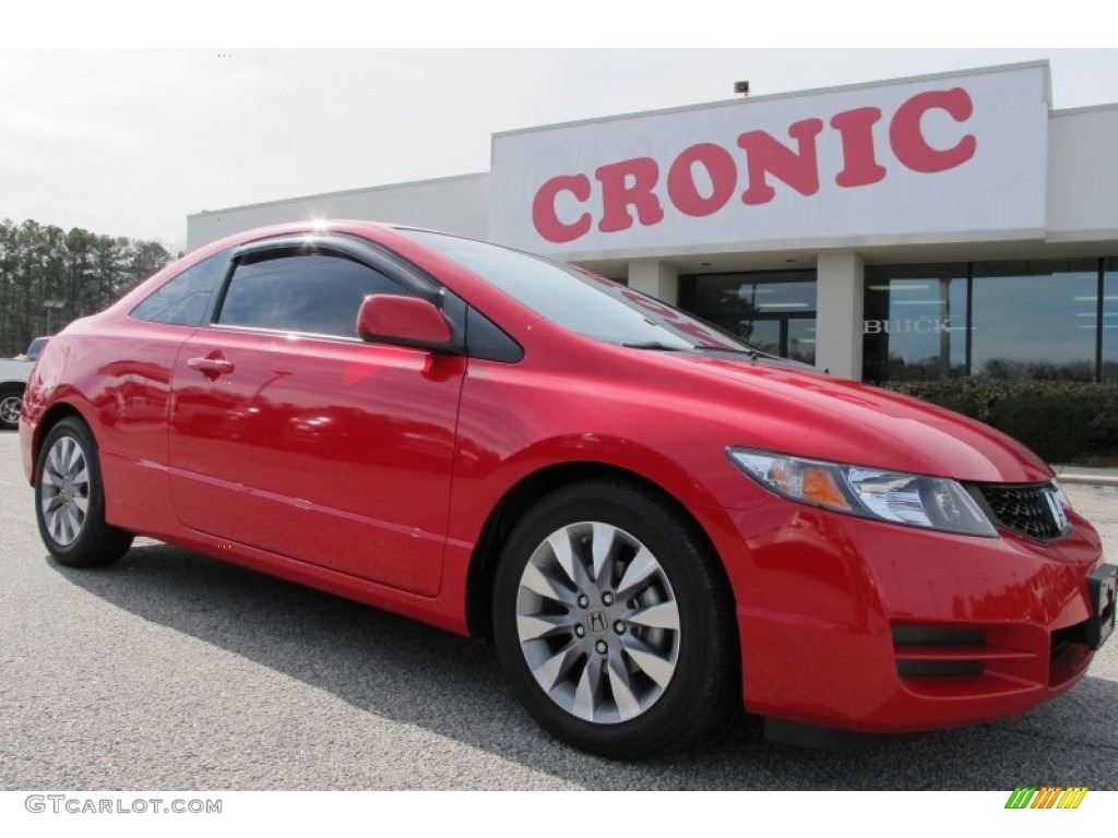 2010 Civic EX Coupe - Rallye Red / Black photo #1