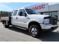 Oxford White - F350 Super Duty Lariat Crew Cab Dually Stake Truck Photo No. 1