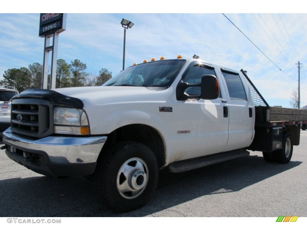 2004 Oxford White Ford F350 Super Duty Lariat Crew Cab Dually Stake