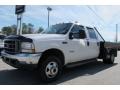 Oxford White - F350 Super Duty Lariat Crew Cab Dually Stake Truck Photo No. 3