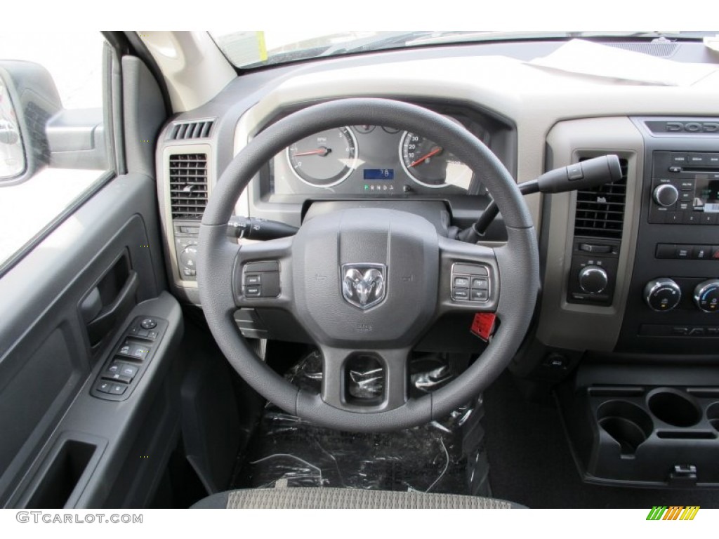 2012 Ram 1500 Express Quad Cab 4x4 - Black / Dark Slate Gray/Medium Graystone photo #16