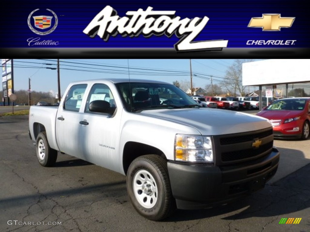 2012 Silverado 1500 Work Truck Crew Cab 4x4 - Silver Ice Metallic / Dark Titanium photo #1