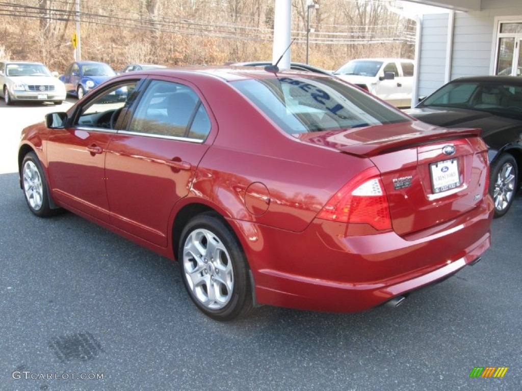 2010 Fusion SE V6 - Sangria Red Metallic / Charcoal Black photo #7