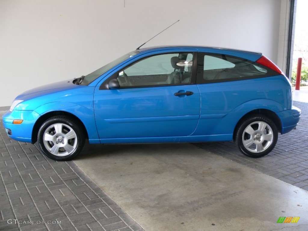 2007 Focus ZX3 SES Coupe - Aqua Blue Metallic / Charcoal/Light Flint photo #2