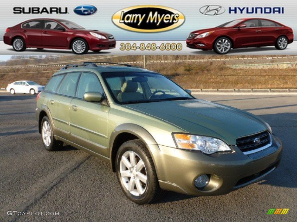 2006 Outback 2.5i Limited Wagon - Willow Green Opalescent / Taupe photo #1