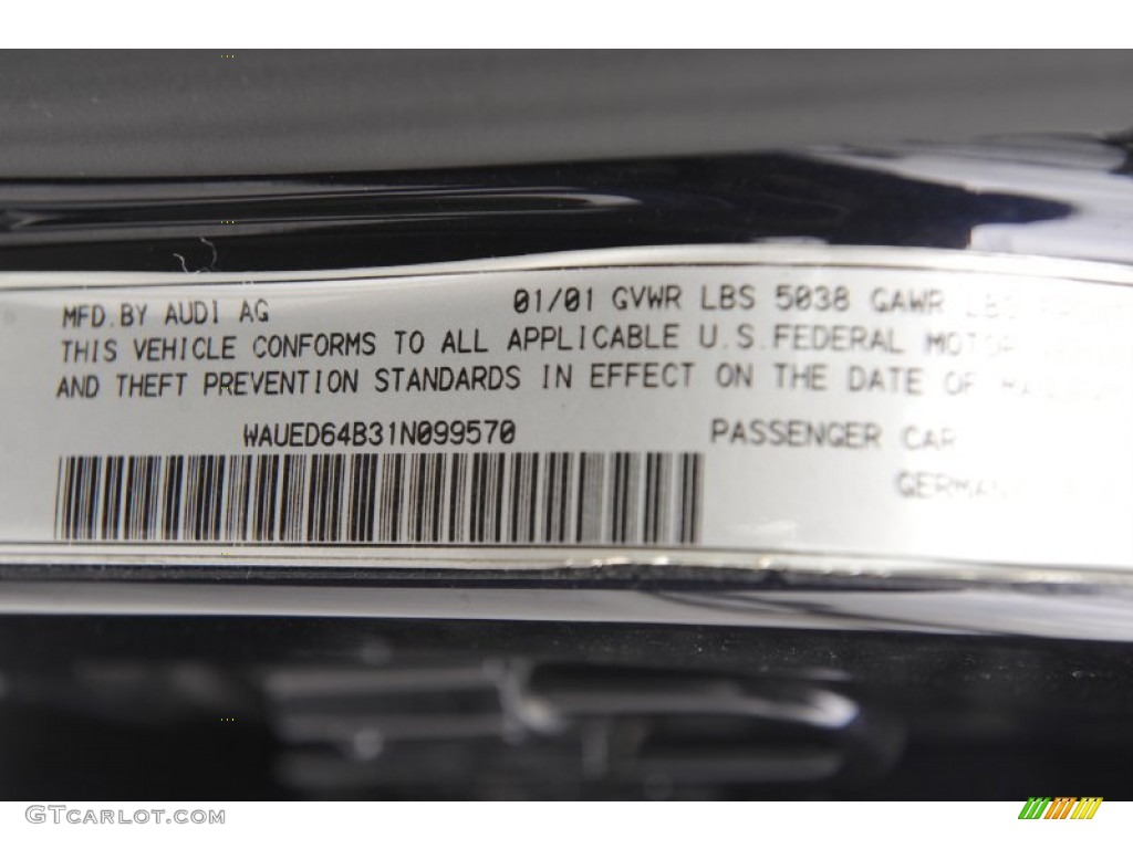 2001 A6 2.7T quattro Sedan - Santorin Blue Pearl Effect / Tungsten Grey photo #8