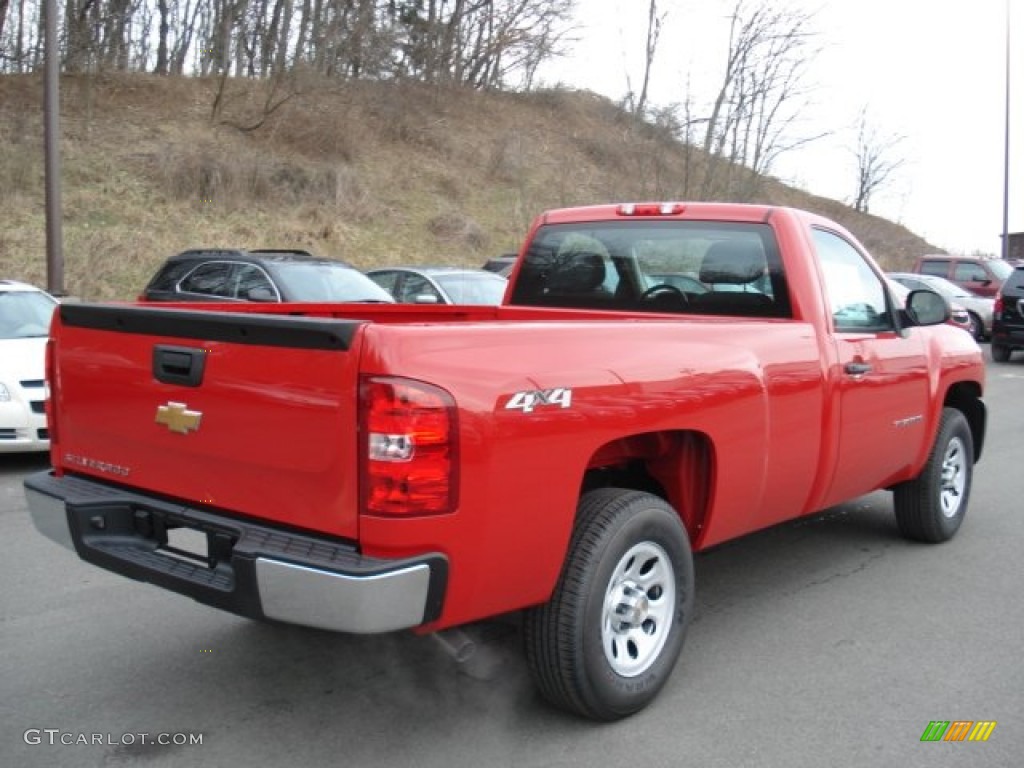 2012 Silverado 1500 Work Truck Regular Cab 4x4 - Victory Red / Dark Titanium photo #8