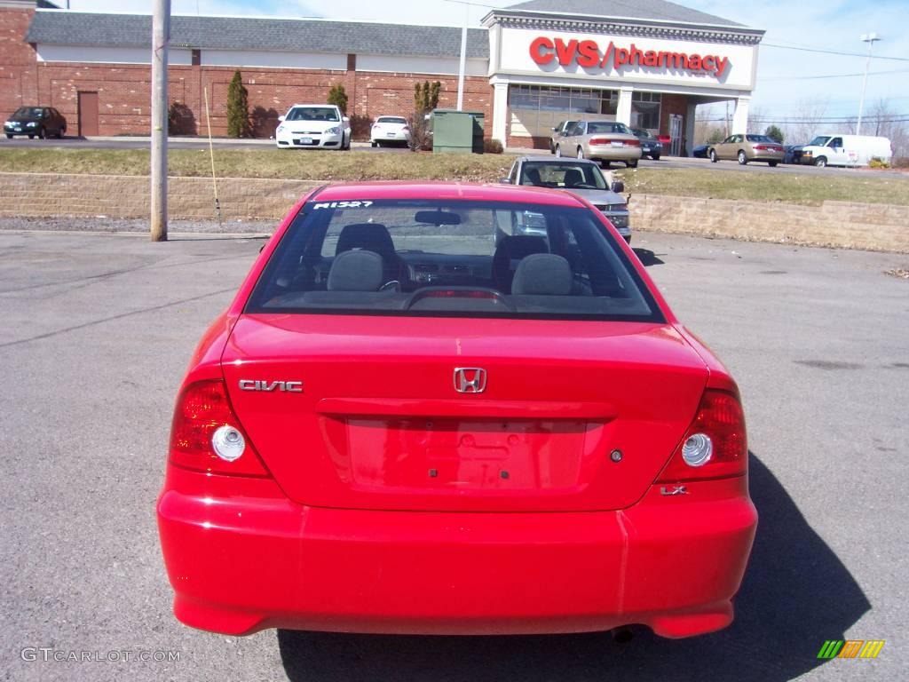2004 Civic LX Coupe - Rally Red / Black photo #10