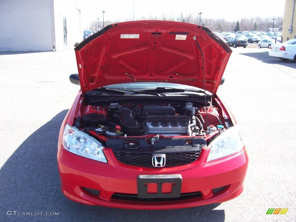 2004 Civic LX Coupe - Rally Red / Black photo #15
