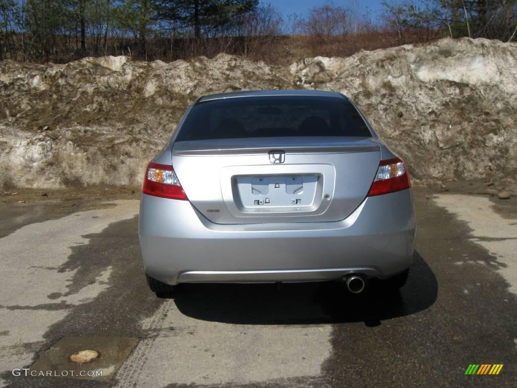 2006 Civic LX Coupe - Alabaster Silver Metallic / Black photo #9