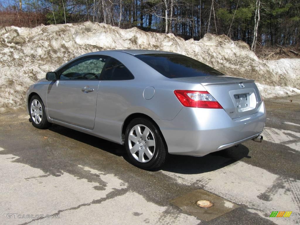 2006 Civic LX Coupe - Alabaster Silver Metallic / Black photo #10