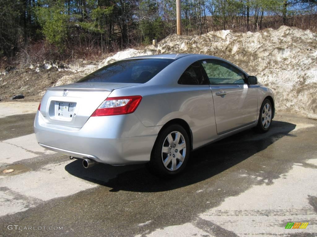 2006 Civic LX Coupe - Alabaster Silver Metallic / Black photo #11