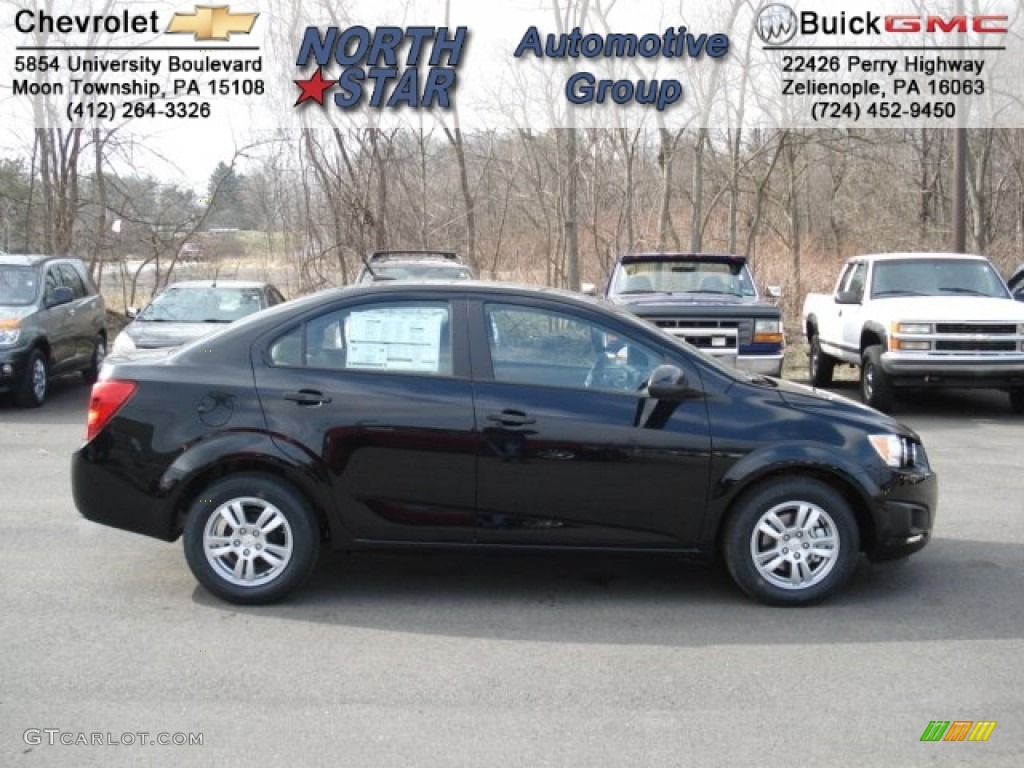 2012 Sonic LS Sedan - Black / Jet Black/Dark Titanium photo #1