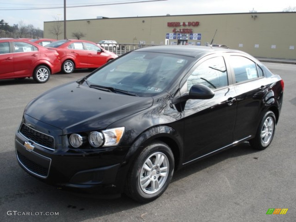 2012 Sonic LS Sedan - Black / Jet Black/Dark Titanium photo #4