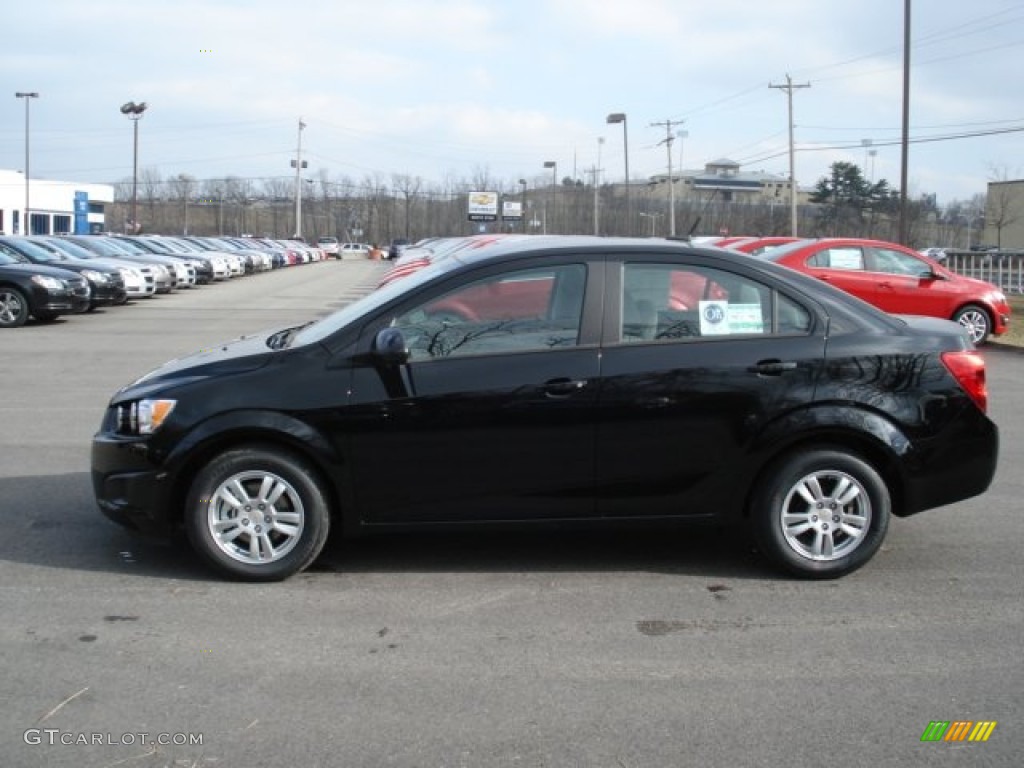 2012 Sonic LS Sedan - Black / Jet Black/Dark Titanium photo #5