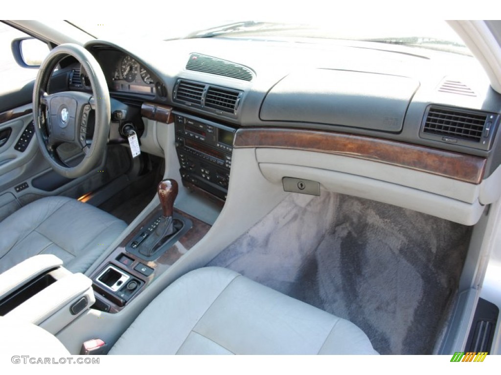 1997 BMW 7 Series 740i Sedan Grey Dashboard Photo #60709888
