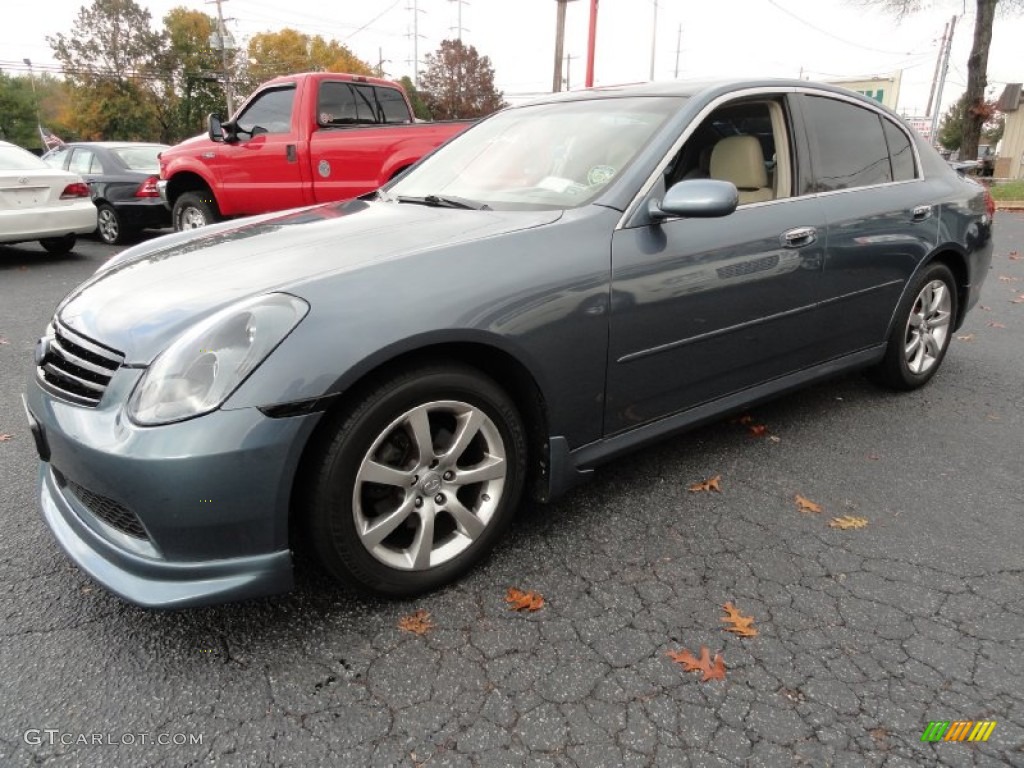 2005 G 35 x Sedan - Lakeshore Slate Blue / Wheat photo #1