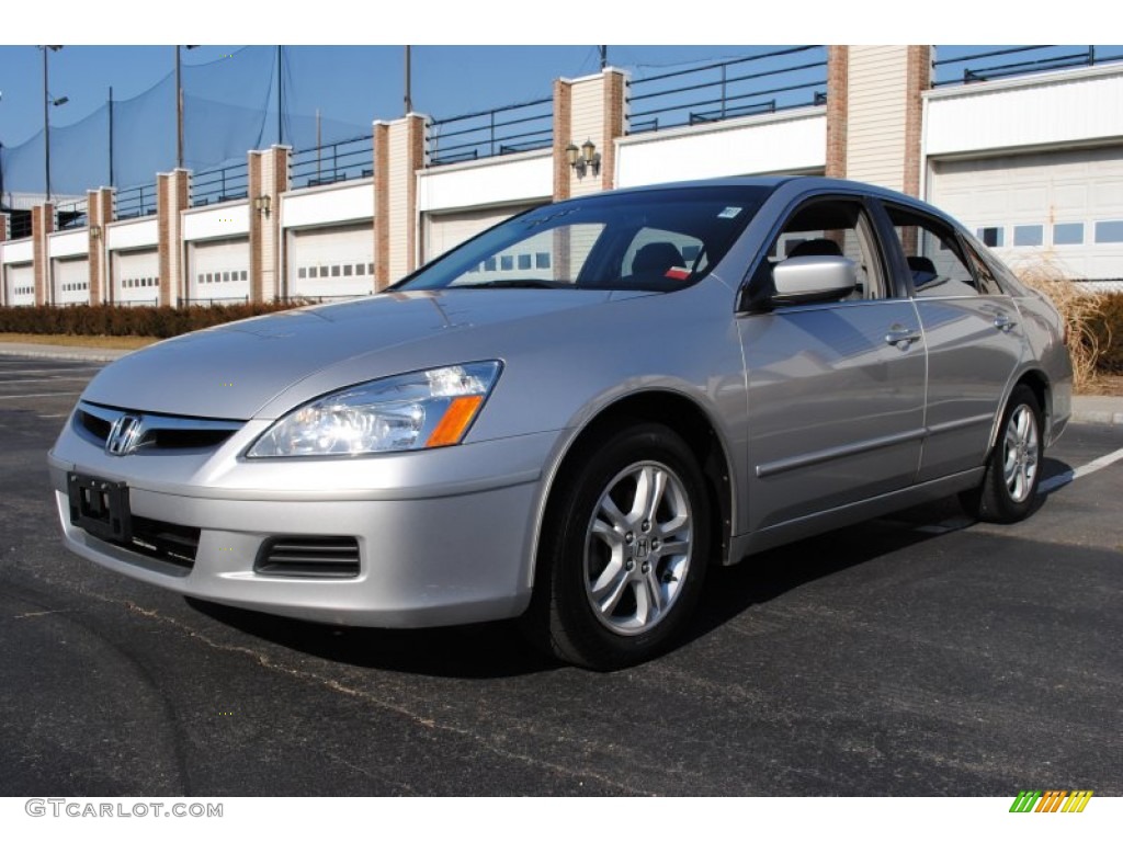 2007 Accord EX-L Sedan - Alabaster Silver Metallic / Gray photo #1