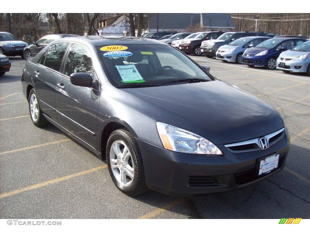 2007 Accord EX-L Sedan - Graphite Pearl / Black photo #1