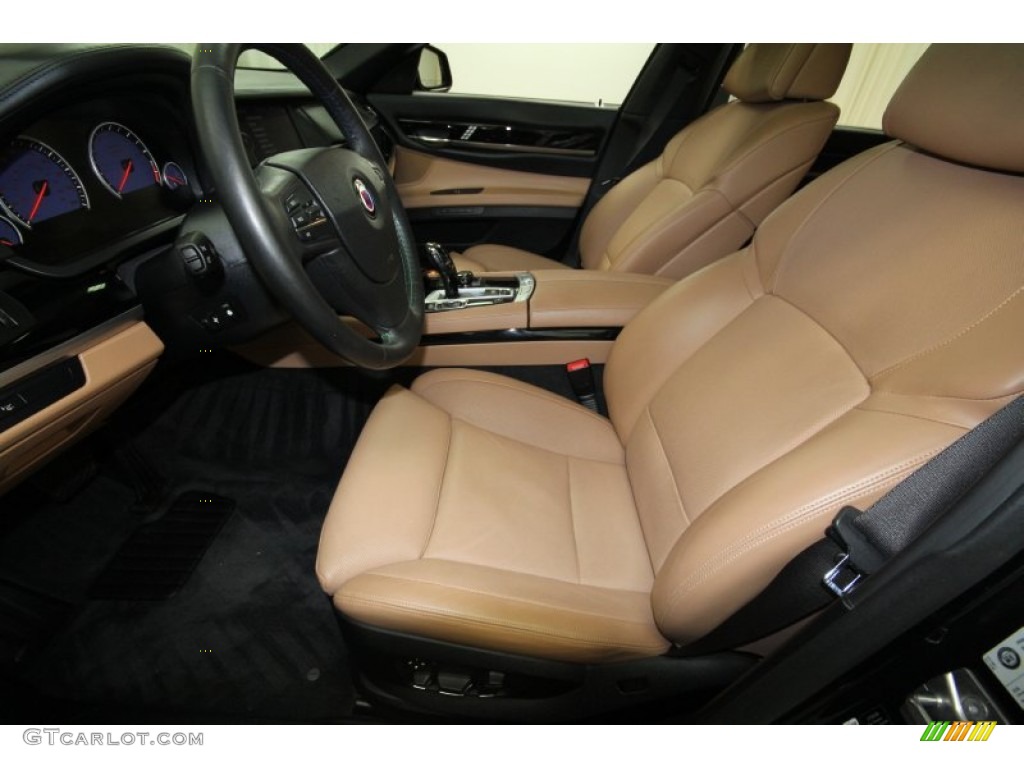 Saddle/Black Nappa Leather Interior 2011 BMW 7 Series Alpina B7 LWB Photo #60711826