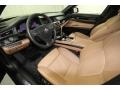 Saddle/Black Nappa Leather Prime Interior Photo for 2011 BMW 7 Series #60711920