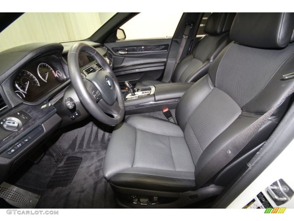 Black Nappa Leather Interior 2010 BMW 7 Series 750Li Sedan Photo #60712738