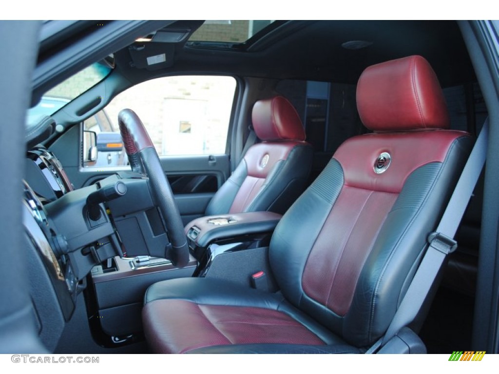 Harley Davidson Lava Red/Black Interior 2010 Ford F150 Harley-Davidson SuperCrew 4x4 Photo #60714952