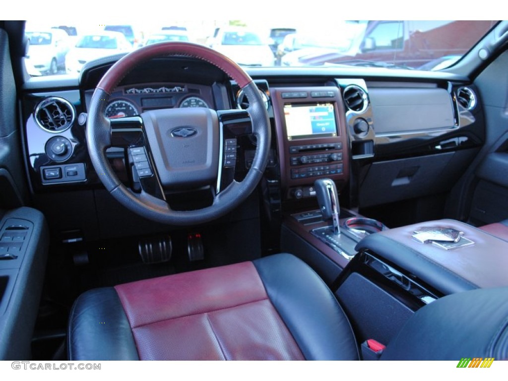 2010 Ford F150 Harley-Davidson SuperCrew 4x4 Harley Davidson Lava Red/Black Dashboard Photo #60714991