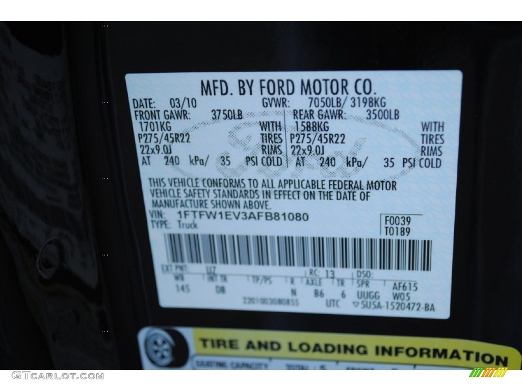 2010 F150 Color Code UZ for Lava Red Metallic Photo #60715018