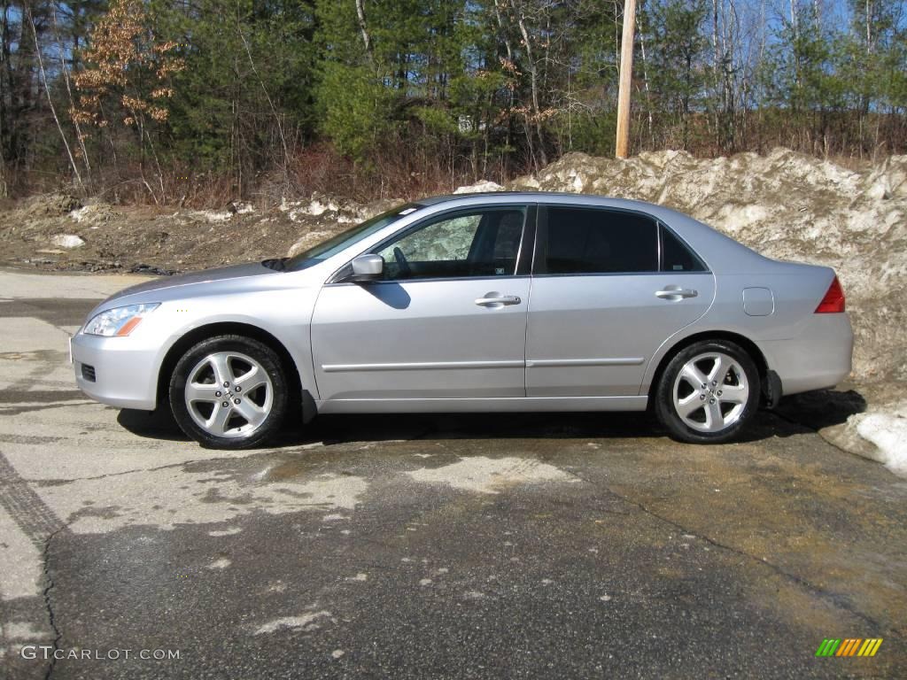 2007 Accord EX-L V6 Sedan - Alabaster Silver Metallic / Black photo #7