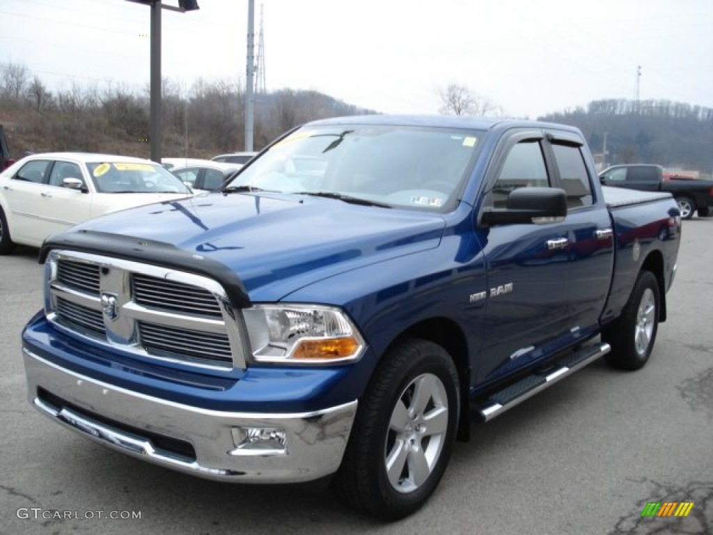 2010 Ram 1500 Big Horn Quad Cab 4x4 - Deep Water Blue Pearl / Dark Slate/Medium Graystone photo #4