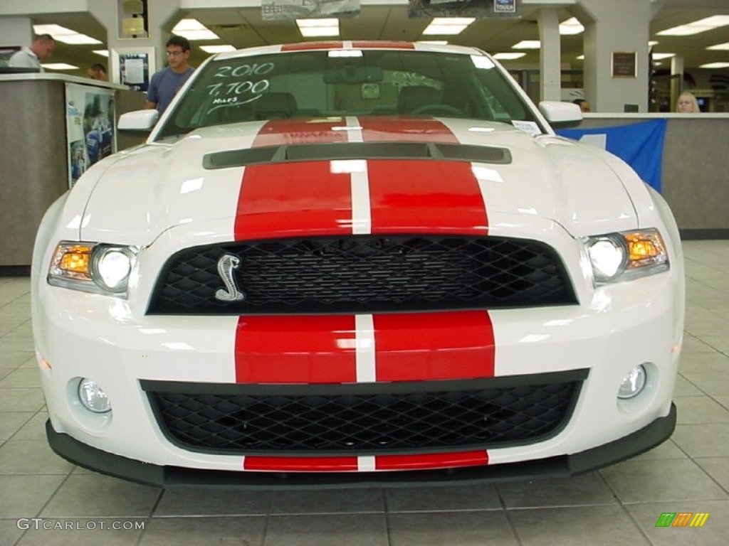 Performance White 2010 Ford Mustang Shelby GT500 Coupe Exterior Photo #60718183