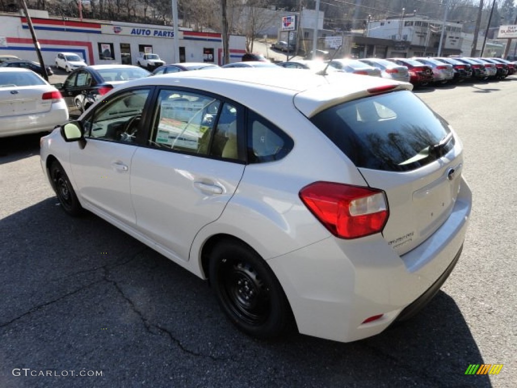 2012 Impreza 2.0i 5 Door - Satin White Pearl / Ivory photo #2