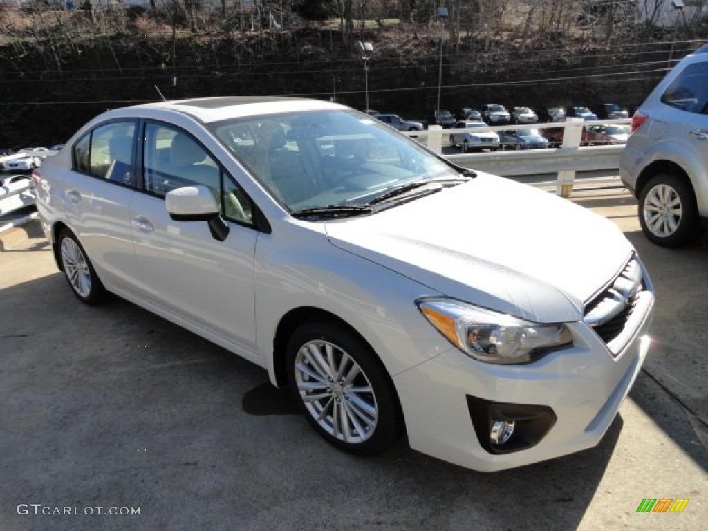 2012 Impreza 2.0i Limited 4 Door - Satin White Pearl / Ivory photo #5