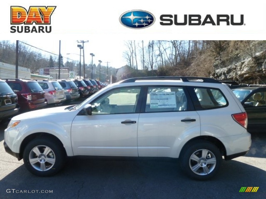 2012 Forester 2.5 X - Satin White Pearl / Platinum photo #1