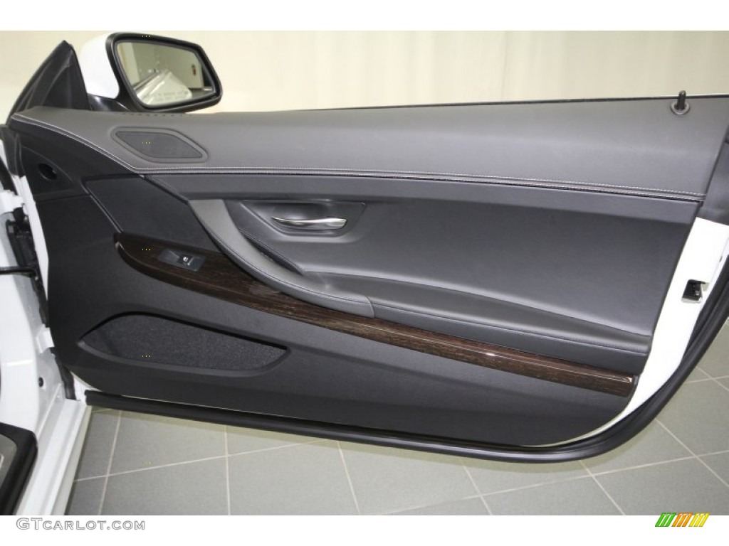 2012 BMW 6 Series 650i Convertible Black Nappa Leather Door Panel Photo #60719620