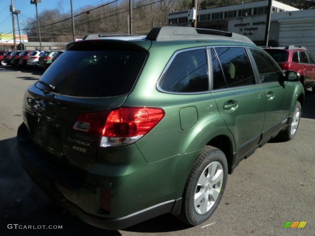 2012 Outback 2.5i Premium - Cypress Green Pearl / Warm Ivory photo #3