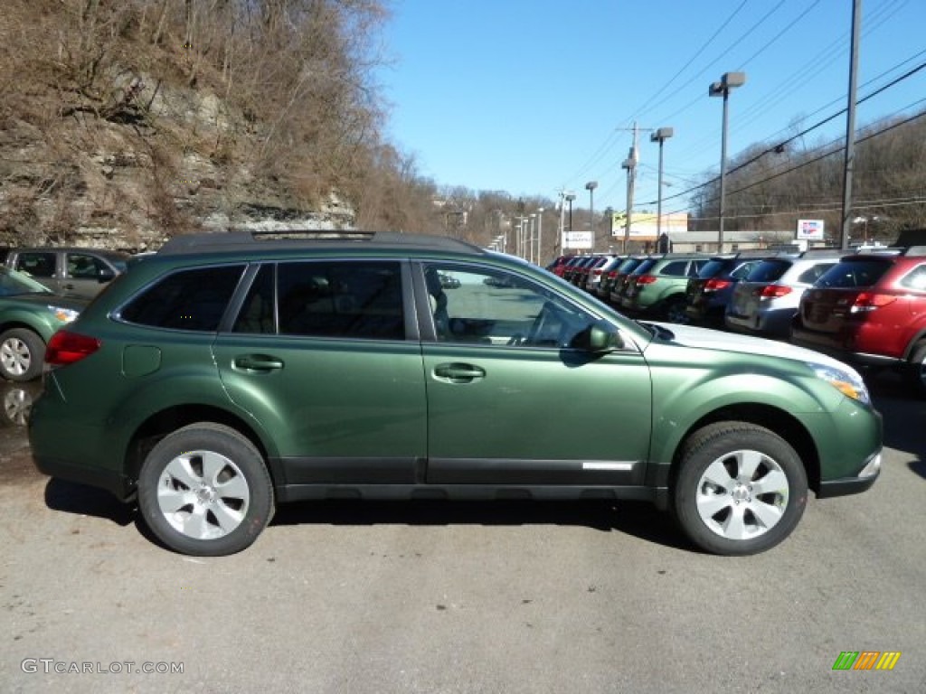 2012 Outback 2.5i Premium - Cypress Green Pearl / Warm Ivory photo #4