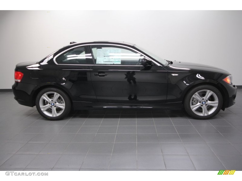 2012 1 Series 128i Coupe - Jet Black / Black photo #2