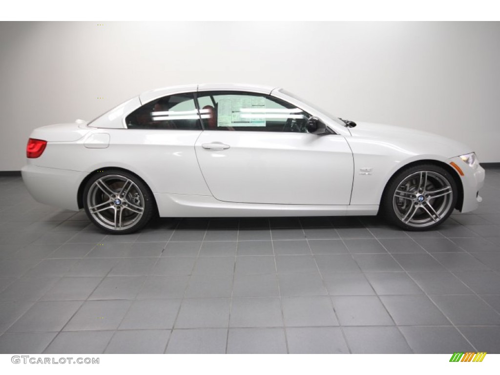 2012 3 Series 335is Convertible - Alpine White / Coral Red/Black photo #2