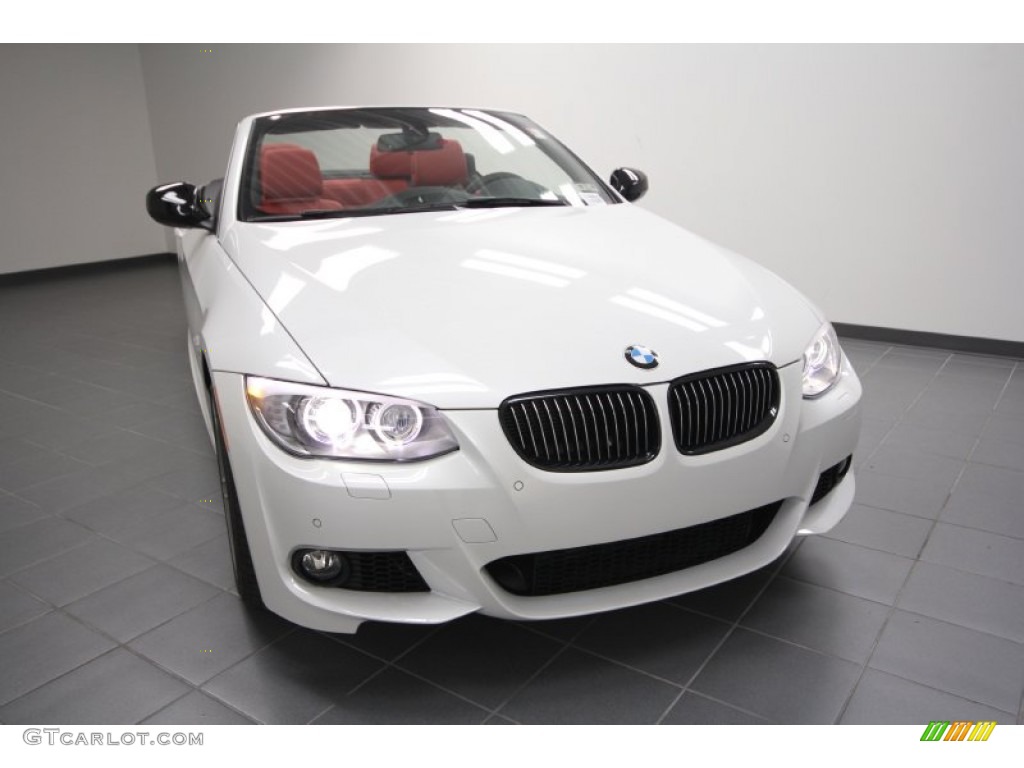 2012 3 Series 335is Convertible - Alpine White / Coral Red/Black photo #5