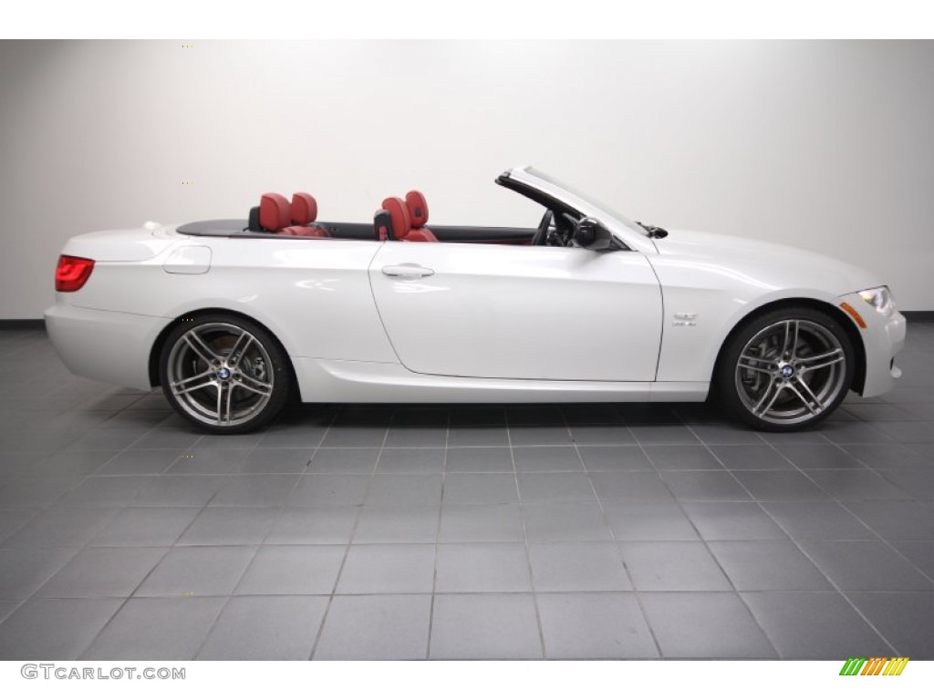 2012 3 Series 335is Convertible - Alpine White / Coral Red/Black photo #6
