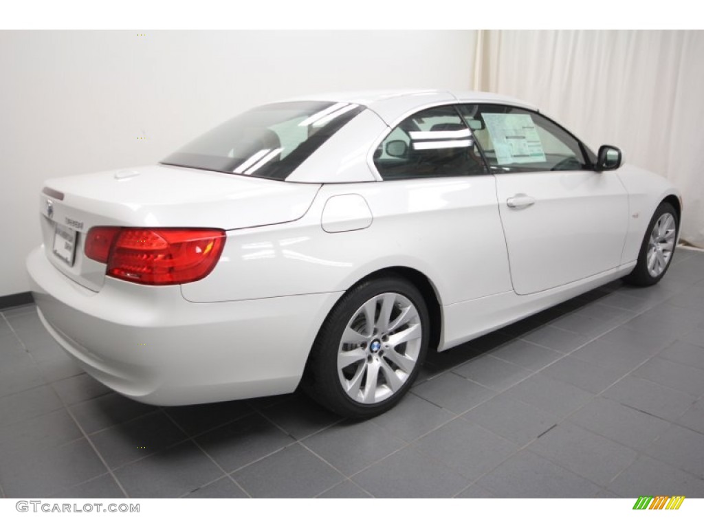 2012 3 Series 328i Convertible - Mineral White Metallic / Saddle Brown photo #9