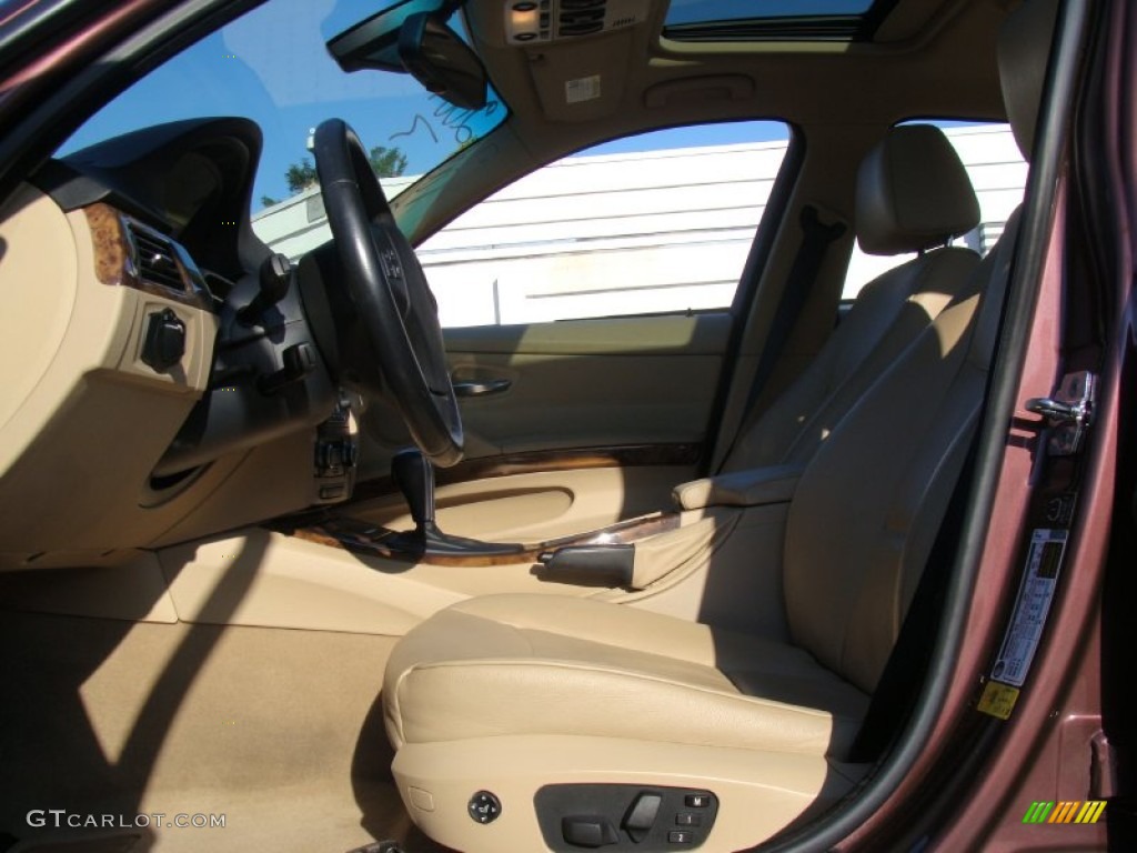 2007 3 Series 328i Sedan - Barrique Red Metallic / Beige photo #9